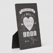 バレンタインデー私はいつも永遠にあなたを愛する フォトプラーク (側面)