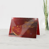 バレンタインデー私はスポットライトであなたを愛するハート シーズンカード (正面)