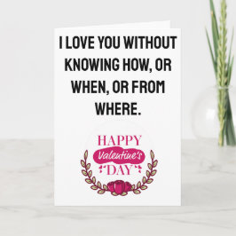 バレンタインデー私は知らないであなたを愛している シーズンカード