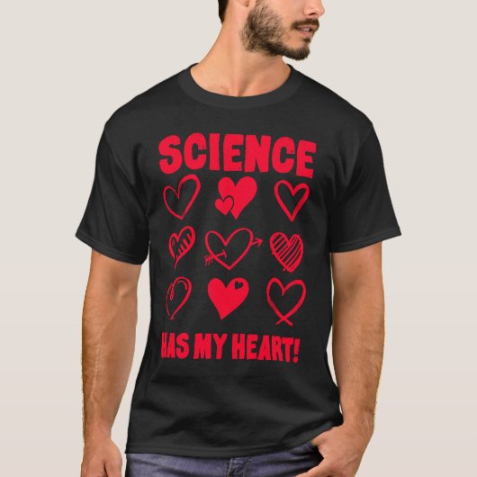 バレンタインデー科学は私のハート感謝 Tシャツ (正面)