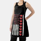 バレンタインデー米国国旗のハートUSAヴィンテージ エプロン (インサイチュ)