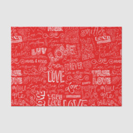 バレンタインデー紅白真愛ワードアート 薄葉紙