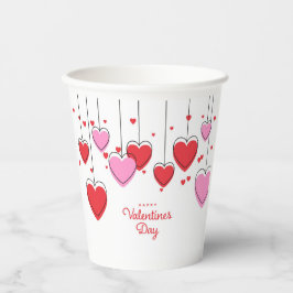 バレンタインデー紙カップ – ハート文字列 紙コップ