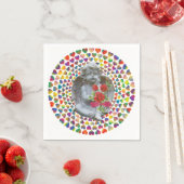 バレンタインデー紙ナプキンス，エンジェル スタンダードカクテルナプキン (インサイチュ)