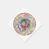 バレンタインデー紙ナプキンス，エンジェル スタンダードカクテルナプキン (角)