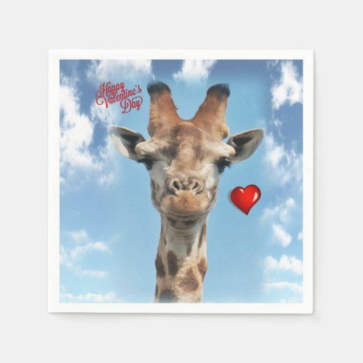 バレンタインデー紙ナプキンス スタンダードカクテルナプキン (正面)