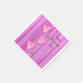 バレンタインデー紙ナプキンス，ビー スタンダードカクテルナプキン (角)