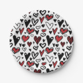 バレンタインデー紙プレート ペーパープレート (正面)
