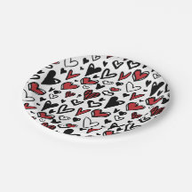 バレンタインデー紙プレート