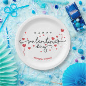 バレンタインデー紙プレート ペーパープレート (パーティー)