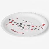 バレンタインデー紙プレート ペーパープレート (アングル)