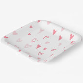 バレンタインデー紙プレート ペーパープレート (傾斜あり)