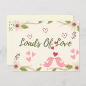 バレンタインデー素朴の愛のフローラかわいい ポストカード (正面/裏面)