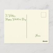 バレンタインデー素朴の愛のフローラかわいい ポストカード (裏面)