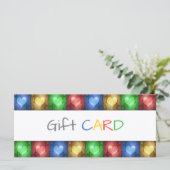 バレンタインデー素朴カラフルハートギフトカード (スタンド正面)
