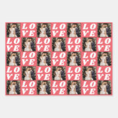 バレンタインデー素朴ラブエクソキフォトギフト ラッピングペーパーシート (正面)