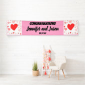 バレンタインデー結婚のお祝いバナー 横断幕 (インサイチュ)