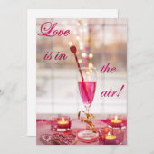 バレンタインデー結婚のラブシャンパン シーズンカード (正面/裏面)