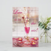 バレンタインデー結婚のラブシャンパン 便箋 (スタンド正面)
