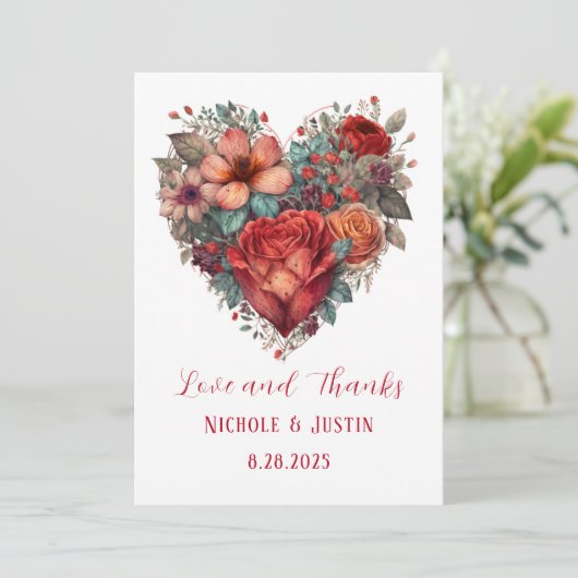 バレンタインデー結婚の愛と感謝してい愛 招待状 (スタンド正面)