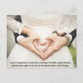 バレンタインデー結婚ギフトホリデーカード。 シーズンポストカード (正面)