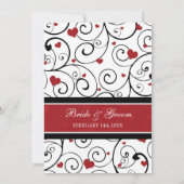 バレンタインデー結婚式招待状カード 招待状 (裏面)