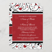 バレンタインデー結婚式招待状カード 招待状 (正面/裏面)