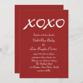 バレンタインデー結婚式招待状 招待状 (正面/裏面)