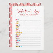 バレンタインデー絵文字ゲーム 招待状 (正面/裏面)