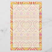 バレンタインデー編み模様 便箋 (正面)