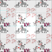 バレンタインデー織物 ファブリック (タイル)