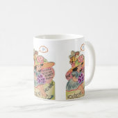 バレンタインデー考えるの婚約リングや輪マグ コーヒーマグカップ (正面右)