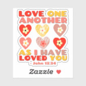 バレンタインデー聖書の聖句:ヨハネ12:34 シール (シート)