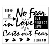 バレンタインデー聖書の聖句: 1ヨハネ4:18 ラバースタンプ (インプリント)