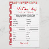 バレンタインデー自分のフレーズを終了する編集可能ゲーム (正面/裏面)