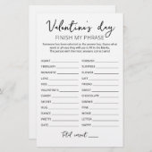 バレンタインデー自分のフレーズを終了する編集可能ゲーム (正面/裏面)