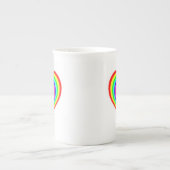 バレンタインデー虹の愛のシンボル–25543 ボーンチャイナマグカップ (正面)