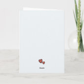 バレンタインデー記念日かわいいおもしろいドードル折り カード (裏面)