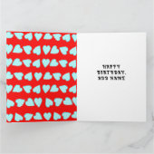 バレンタインデー誕生日カード カード (内部)