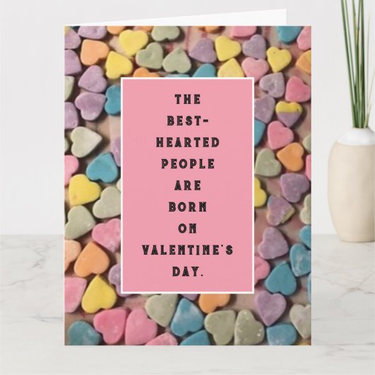 バレンタインデー誕生日カード カード (正面)