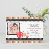 バレンタインデー誕生日パーティー写真招待状 招待状 (スタンド正面)