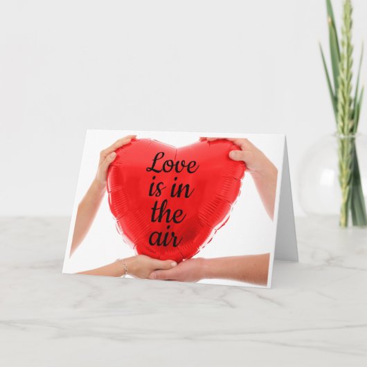 バレンタインデー赤いハートカード カード (正面)