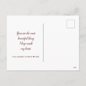 バレンタインデー赤いハートグリッター – はがき シーズンポストカード (裏面)