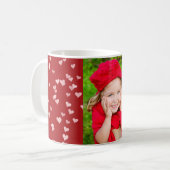 バレンタインデー赤いハートコーヒーカップギフト コーヒーマグカップ (正面左)