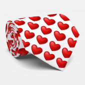 バレンタインデー赤いハートメンズタイ ネクタイ (ロール)