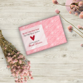 バレンタインデー赤いハート手作り石鹸ラベル 長方形シール