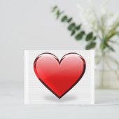 バレンタインデー赤いハート シーズンカード (スタンド正面)