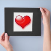 バレンタインデー赤いハート チラシ (手)