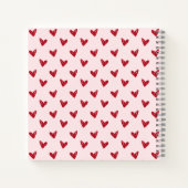 バレンタインデー赤いハート ノートブック (裏面)