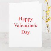 バレンタインデー赤かわいいロマンカラフルチック2025 カード (黄色い花)